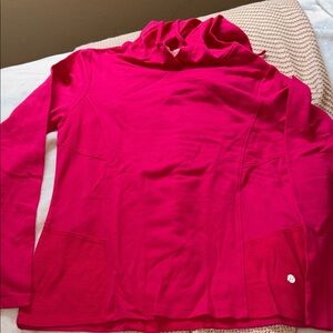 Hot Pink Women's Hooded Long-Sleeve Pullover